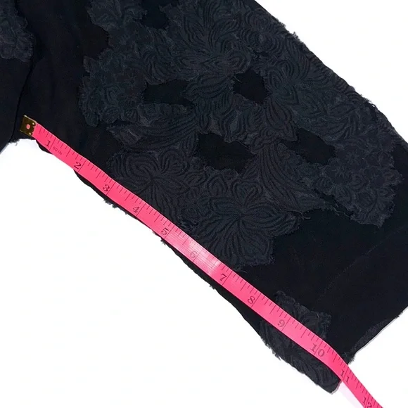 Aritzia Wilfred Black Durante Robe Sheer Floral duster - Picture 8 of 14